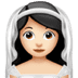 👰🏻‍♀️ woman with veil: light skin tone display on Apple